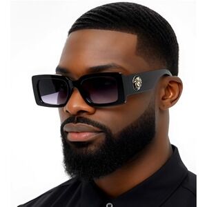Fashion Shades Retro Trendy Shades Men Black Rectangle Sunglasses Classy 2026